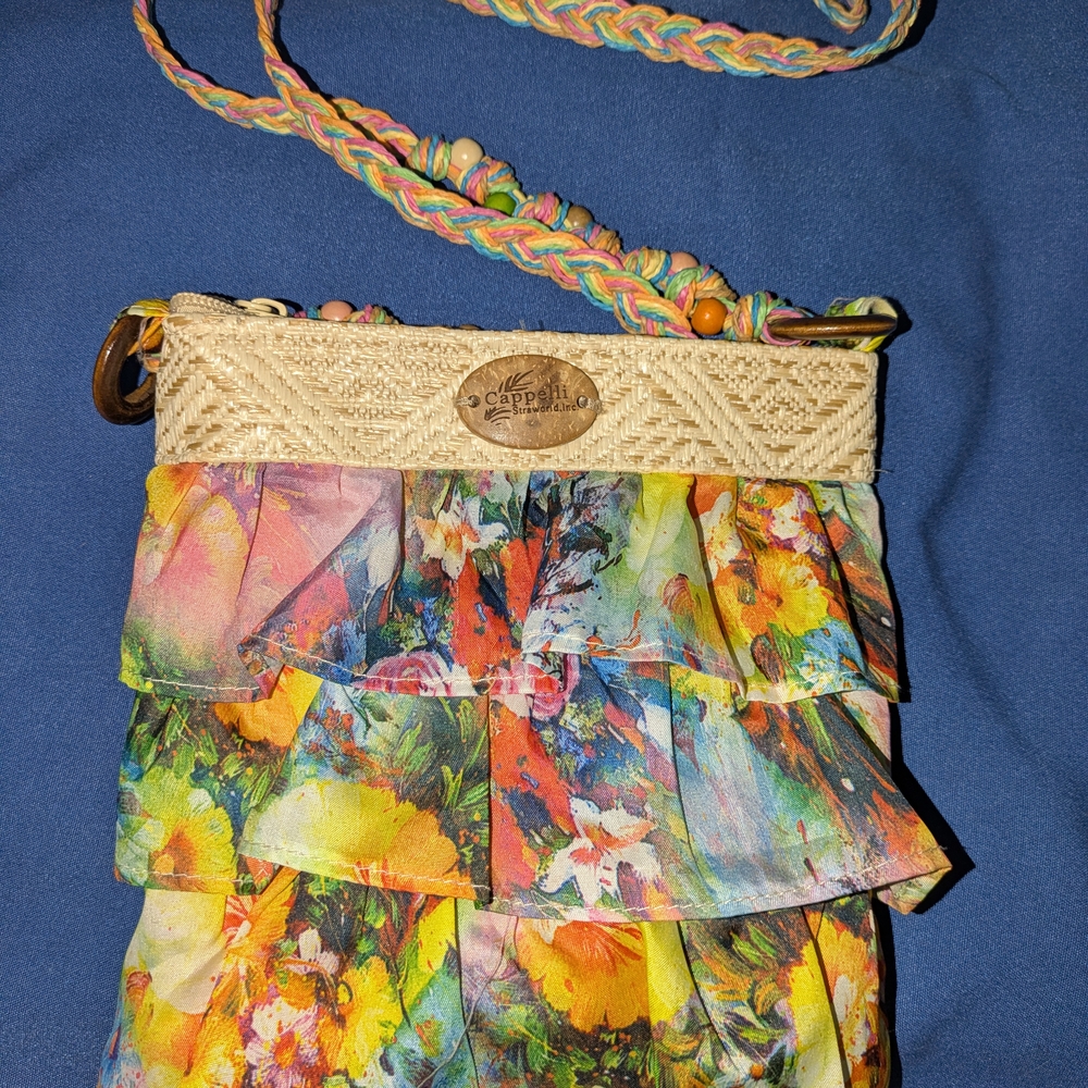 The Sak Yellow and Orange Crossbody Bag with Artistic Flair